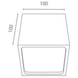 LED2 - LED spoljna plafonska svetiljka CUBE LED/12W/230V antracit IP54 | Eponuda.com