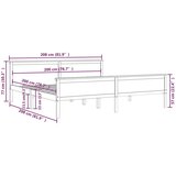  Posteljni okvir medeno rjav iz trdne borovine 200x200 cm, (20643070) | Shoptok.si
