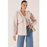 By Saygı Hooded Bag Pocket Oversize Felt Boucle Coat | shoptok.hr