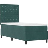 vidaXL Box Spring Krevet s Madracem Tamno Zelena 80x200 cm Baršun | shoptok.hr