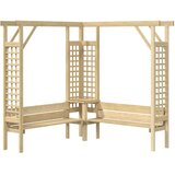  Kutna pergola s klupom od impregnirane borovine | shoptok.hr