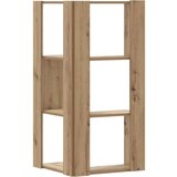 vidaXL Kutni regal z knjige 3 razine artisian hrast 50x50x102cm drveni | shoptok.hr