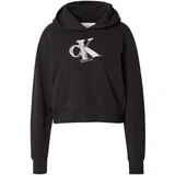 Calvin Klein Jeans Sweater majica svijetlosiva / crna / bijela