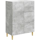 vidaXL Strani šal Betonsko siva 66 x 34,5 x 90 cm Inženirski les, (5000218090) | Shoptok.si