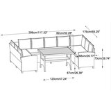 Unique Furniture Bež vrtna garnitura za 9 oseb Ventura – | Shoptok.si