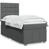 Maison Chic Box spring postelja - Vzmetna postelja z vzmetnico temno siva 80x200 cm blago SL5024, (21906460) | Shoptok.si