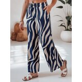 DStreet Spodnie damskie wide leg w paski ZEBRAVIBE granatowo-beżowe | shoptok.hr