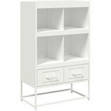 vidaXL Visoka omara bela 68,5x39x111,5 cm hladno valjano jeklo | Shoptok.si