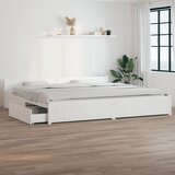 The Living Store Posteljni okvir s predali bel 180x200 cm - Posteljni Okvir, (21529395) Cene