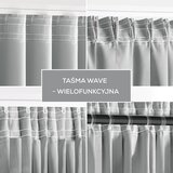 Restilo zasłona BLACKOUT kolor jasny szary szarfa upinająca styl klasyczny taśma materiał blackout 140x175 | shoptok.hr