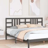  Uzglavlje za krevet sivo 206 x 4 x 100 cm od masivne borovine | shoptok.hr