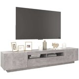 vidaXL TV ormarić s LED svjetlima siva boja betona 200 x 35 x 40 cm | shoptok.hr