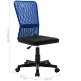  Uredska stolica crno-plava 44 x 52 x 100 cm od mrežaste tkanine | Eponuda.com