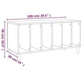 vidaXL Omarica za gramofonske plošče hrast sonoma 100x38x48 cm les | Shoptok.si