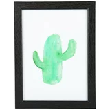 PT LIVING Stenska slika v črnem okvirju Kaktus, 13 x 18 cm