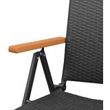  5-dijelni vrtni blagovaonski set crno-smeđi | shoptok.hr
