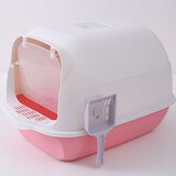  toalet za mačke Enclosed Cat Box Awhao Roze 50x35x35 cm Cene