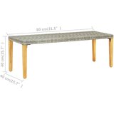  Vrtna klupa od poliratana 80 cm siva | shoptok.hr