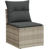  6-dijelni vrtni sofa set s jastučićima svijetlosivi poli ratan | shoptok.hr