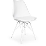 Bonami Essentials set s 2 bijele stolice s bijelim metalnim postoljem eco | shoptok.hr