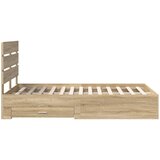 Krevetna konstrukcija s ladicama Sonoma hrast 135 x 190 cm | shoptok.hr