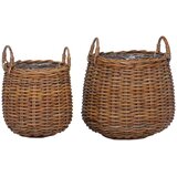  Košara za rože s shranjevanjem 2 pcs Rjava Ratan Lacak, (5000285953) | Shoptok.si