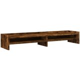 vidaXL Stojalo za monitor dimljeni hrast 100x24x16 cm inženirski les Cene