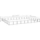 vidaXL kavez za pse crni 63 m² čelični | shoptok.hr