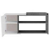 Hanah home cipelarnik fiona bench anthracite white | ePonuda.com