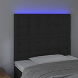  LED uzglavlje crno 80x5x118/128 cm baršunasto | shoptok.hr