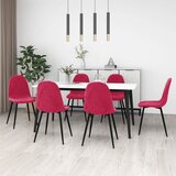 vidaXL jedilni stoli 6 kosov vinsko rdeč žamet | Shoptok.si