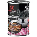 alfa spirit Dog Meatballs 6 x 400 g - Janjetina i kumin