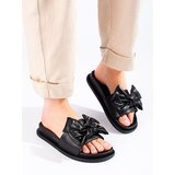 W. POTOCKI Women's slippers with bow Potocki black Cijene