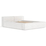 Maison de Rêve Kremno bela oblazinjena zakonska postelja s prostorom za shranjevanje z letvenim dnom 160x200 cm Voliera – | Shoptok.si