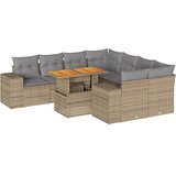  9-dijelni set vrtnih sofa s jastucima bež od poliratana | shoptok.hr