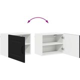 vidaXL Stenska kuhinjska omarica s polico 2 pcs Črna 50 x 31 x 40 cm | Shoptok.si