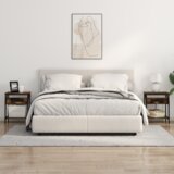 vidaXL Nočna omarica Dimljeni hrast 38 x 30 x 48 cm Konstruiran les | Shoptok.si