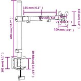  Nosilec za monitor črno jeklo VESA 75/100 mm, (21007387) | Shoptok.si