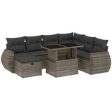  8-dijelni set vrtnih sofa od poliratana s jastucima sivi | shoptok.hr