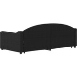  Dnevni krevet na razvlačenje crni 90 x 190 cm od tkanine | shoptok.hr