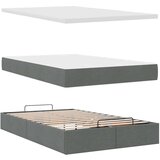 vidaXL Otomanski posteljni okvir z vzmetnicami siv 120x190cm žamet | Shoptok.si