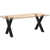  Noge za blagovaonski stol u obliku slova X, 2 kom, crne, 80 x (72-73) cm, čelik | shoptok.hr