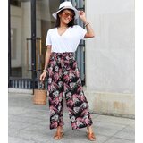 Gemre Black Women's Wide Pleated Sijam Trousers u