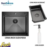 ugradna sudopera INOX HD5550 CRNA