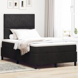 vidaXL Box Spring krevet s madracem Crna 120x200 cm Baršun Cijene