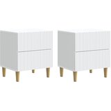 vidaXL Noćni ormar 2 pcs Bijela 43 x 34 5 x 48 cm Konstruirano drvo - Bijela 2 | shoptok.hr