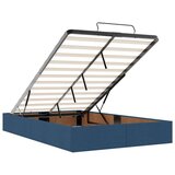vidaXL Otomanski posteljni okvir z vzmetnico moder 120x190 cm blago, (21609457) | Shoptok.si