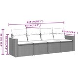  4-dijelni set vrtnih sofa s jastucima bež od poliratana | shoptok.hr