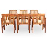  7-dijelni vrtni blagovaonski set s jastucima bagremovo drvo | shoptok.hr