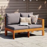Maison Chic Vrtni kavč - Zunanji kavč z 1 naslonom za roke dvosed trden akacijev les, (22040984) | Shoptok.si